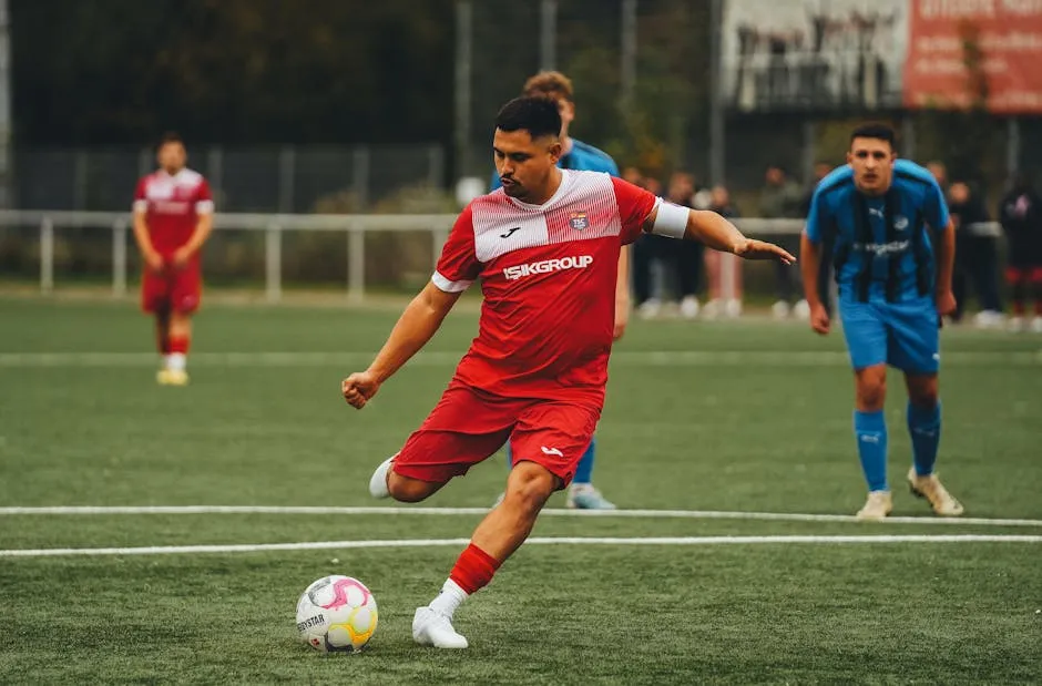 Zdjęcie przedstawiające zakład na over/under w zakładach piłkarskich, skupiające się na łącznie zdobytych bramkach w meczu.