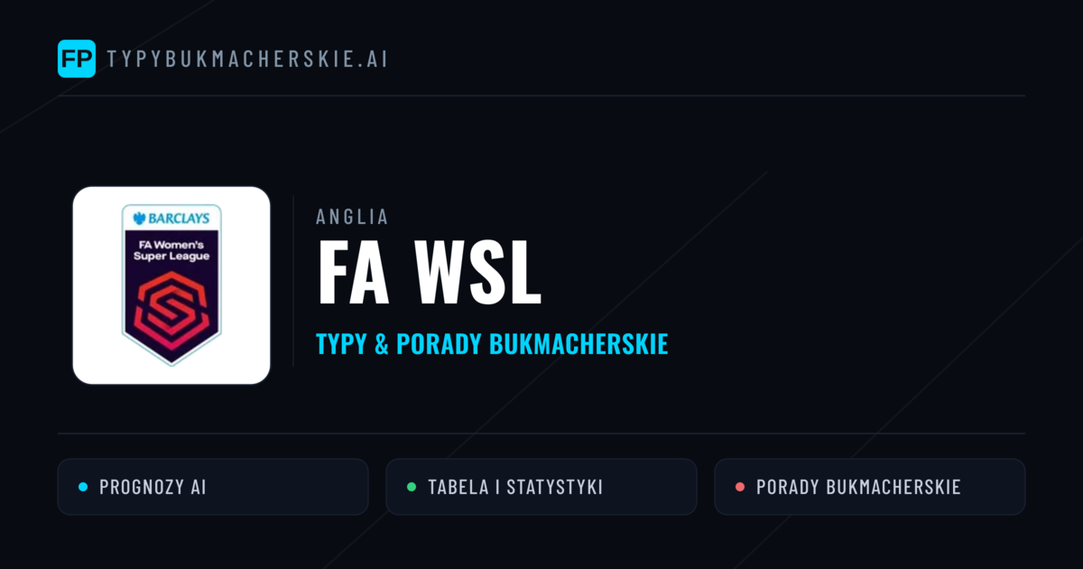 Anglia FA WSL Typy Bukmacherskie — Darmowe Typy na Dziś