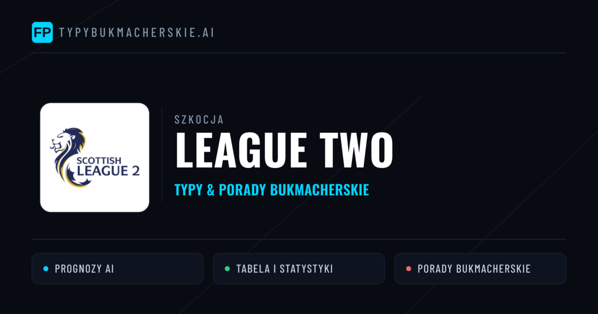 Szkocja League Two Typy Bukmacherskie — Darmowe Typy na Dziś
