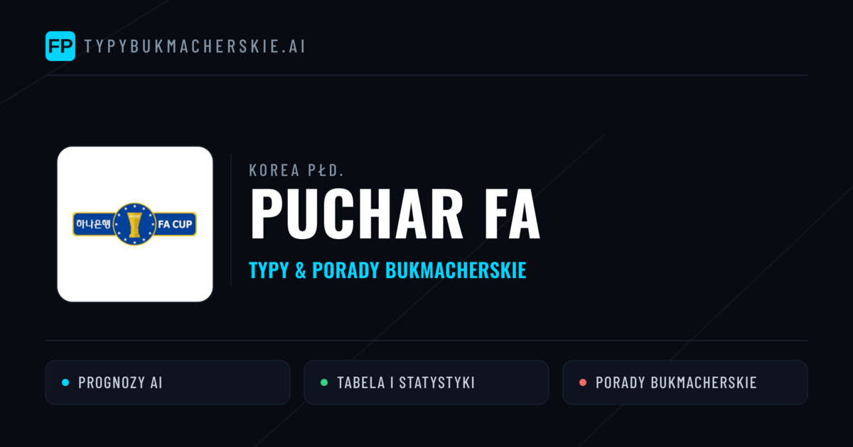Korea Płd. Puchar FA Typy Bukmacherskie — Darmowe Typy na Dziś