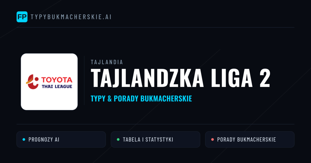 Tajlandia Tajlandzka Liga 2 Typy Bukmacherskie — Darmowe Typy na Dziś