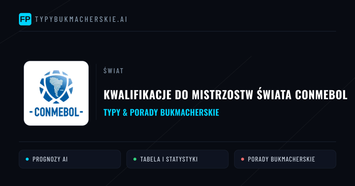 Kwalifikacje do Mistrzostw Świata CONMEBOL Typy Bukmacherskie — Darmowe Typy na Dziś