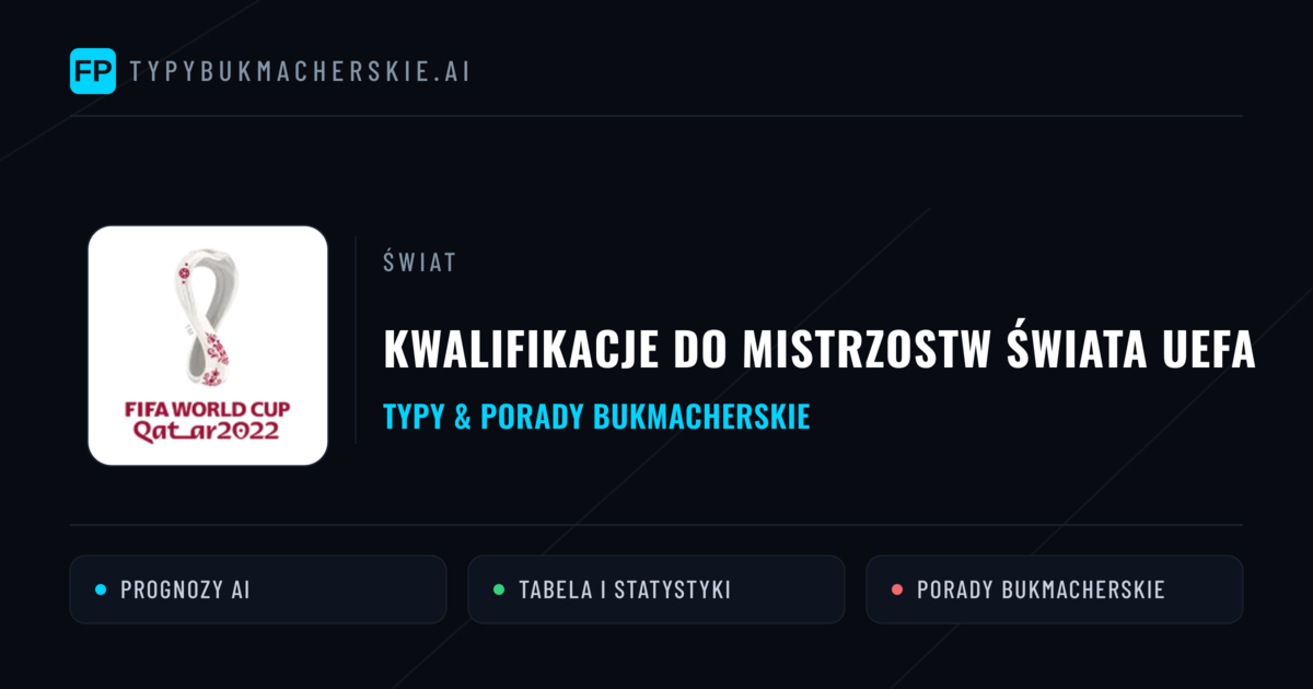 Kwalifikacje do Mistrzostw Świata UEFA Typy Bukmacherskie — Darmowe Typy na Dziś