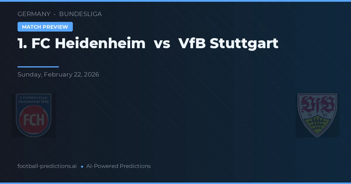 1. FC Heidenheim vs VfB Stuttgart — typy i zapowiedź meczu