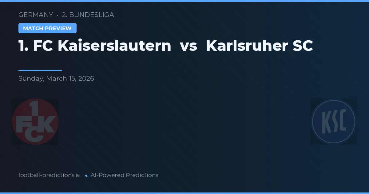 1. FC Kaiserslautern vs Karlsruher SC — typy i zapowiedź meczu