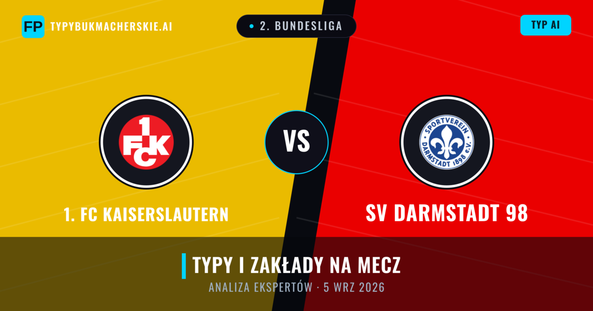1. FC Kaiserslautern vs SV Darmstadt 98 — typy i zapowiedź meczu