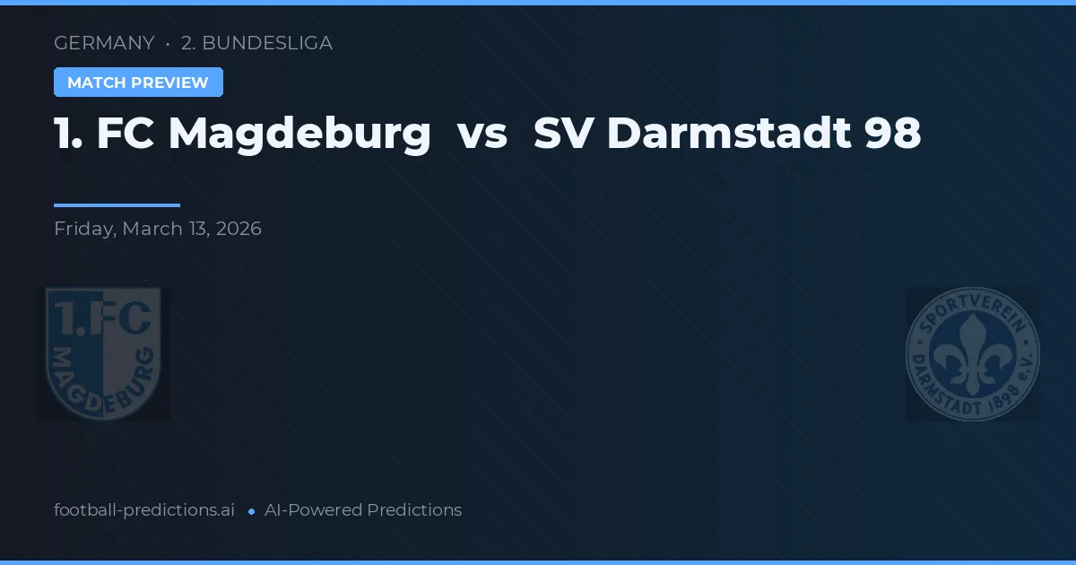 1. FC Magdeburg vs SV Darmstadt 98 — typy i zapowiedź meczu