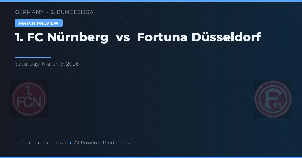 1. FC Nürnberg vs Fortuna Düsseldorf — typy i zapowiedź meczu