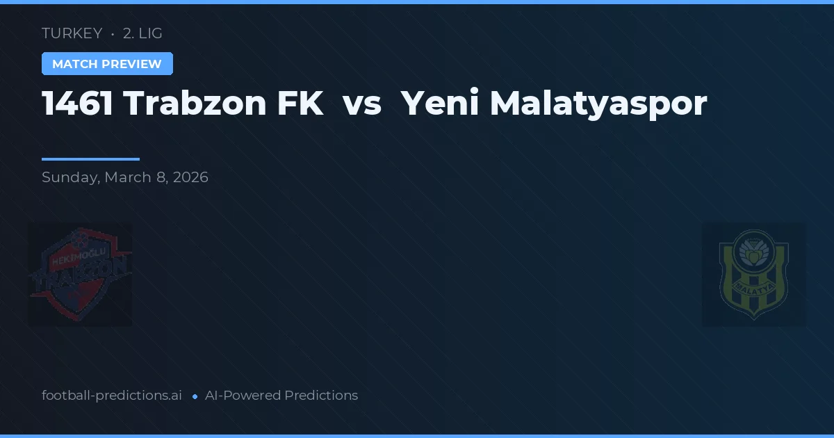 1461 Trabzon FK vs Yeni Malatyaspor — typy i zapowiedź meczu