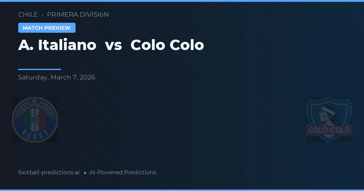 A. Italiano vs Colo-Colo — typy i zapowiedź meczu