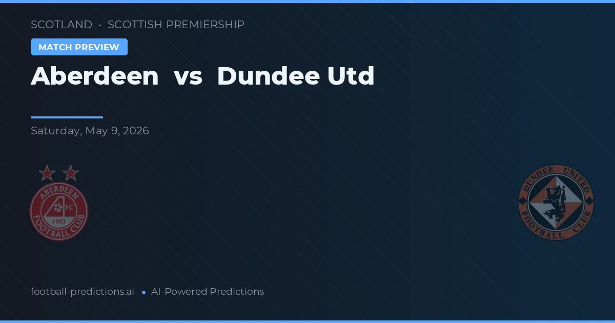 Aberdeen vs Dundee Utd — typy i zapowiedź meczu
