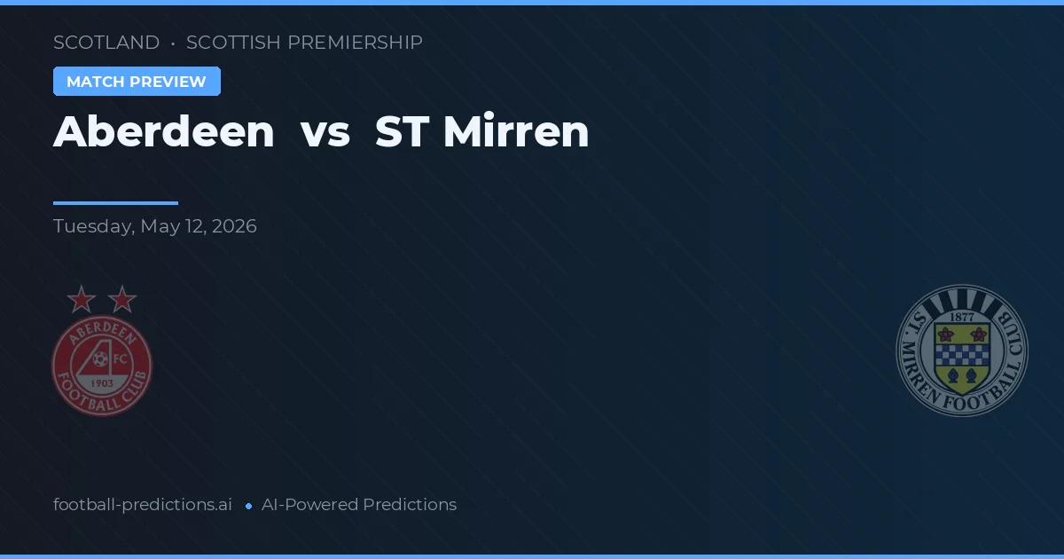 Aberdeen vs ST Mirren — typy i zapowiedź meczu
