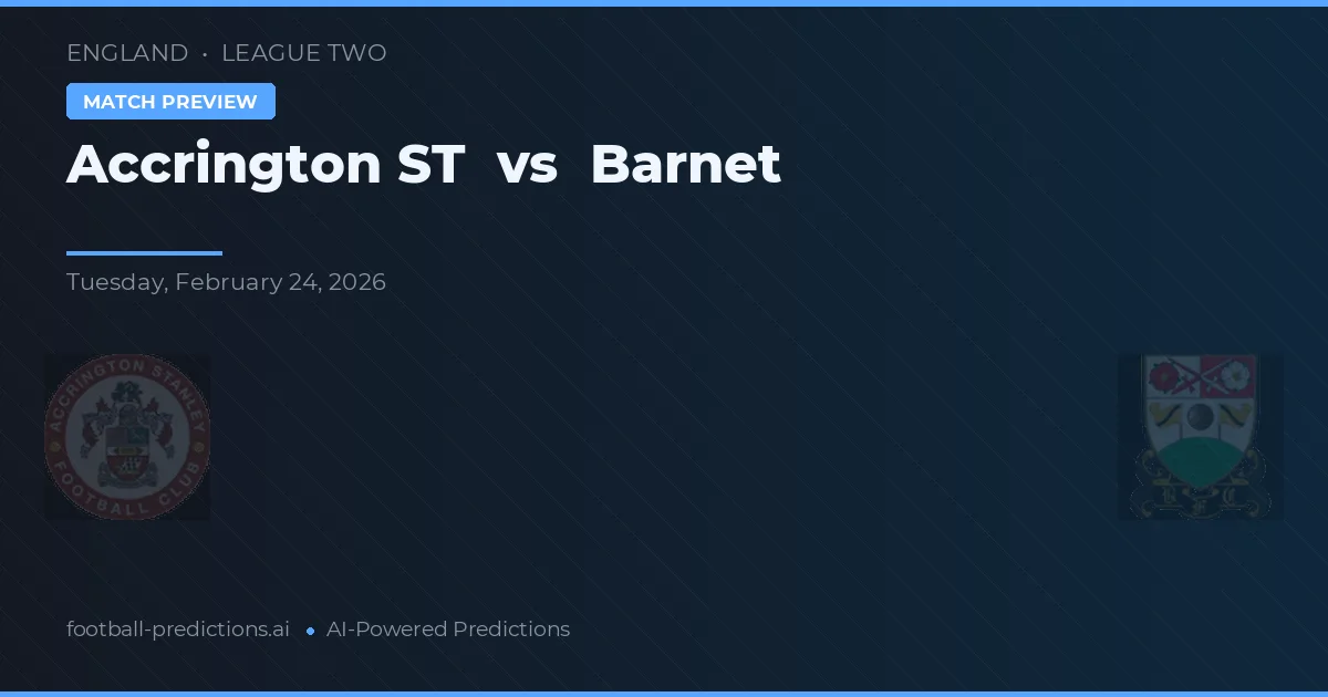 Accrington ST vs Barnet — typy i zapowiedź meczu