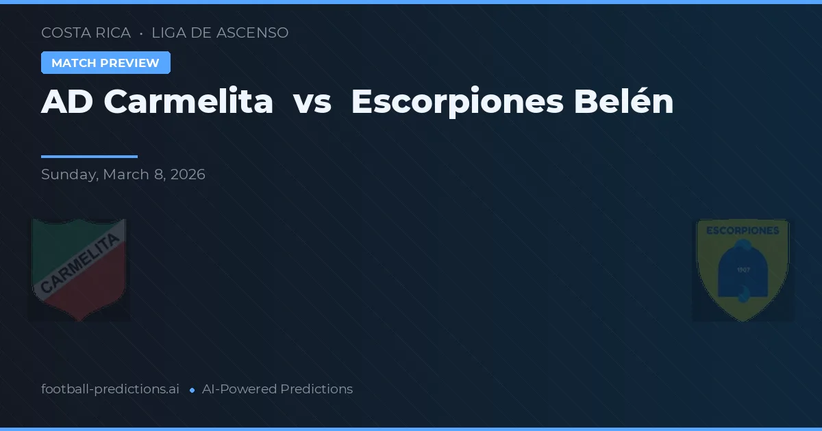 AD Carmelita vs Escorpiones Belén — typy i zapowiedź meczu