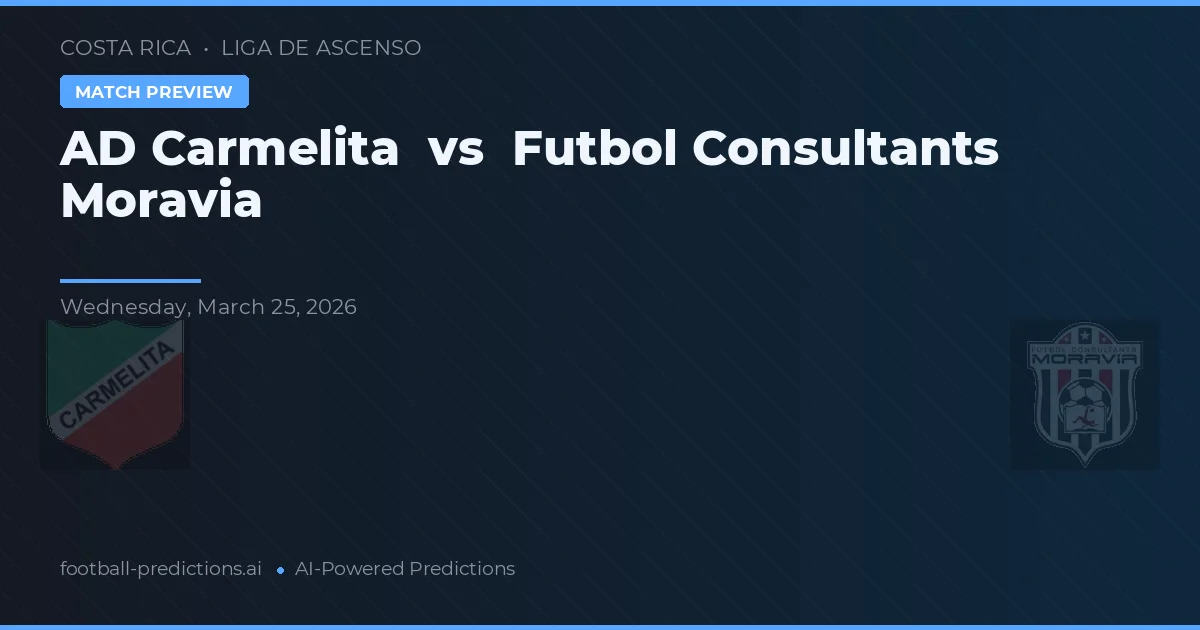 AD Carmelita vs Futbol Consultants Moravia — typy i zapowiedź meczu