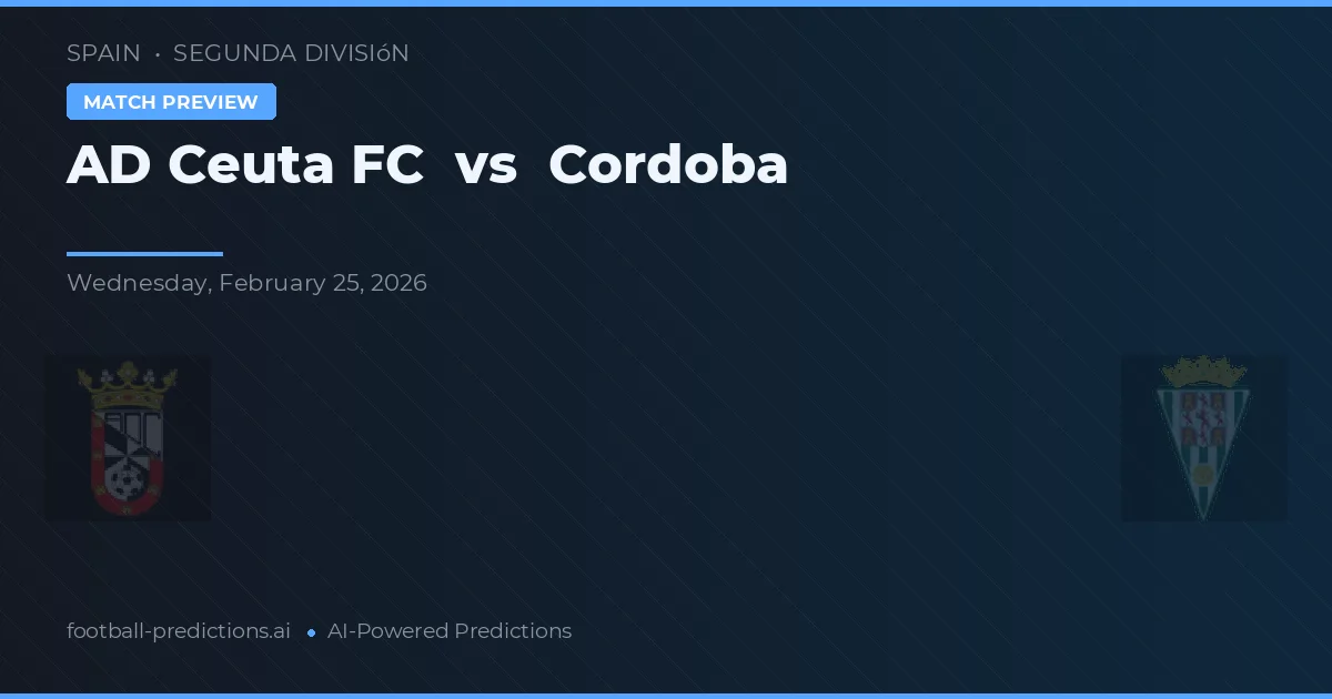 AD Ceuta vs Cordoba — typy i zapowiedź meczu