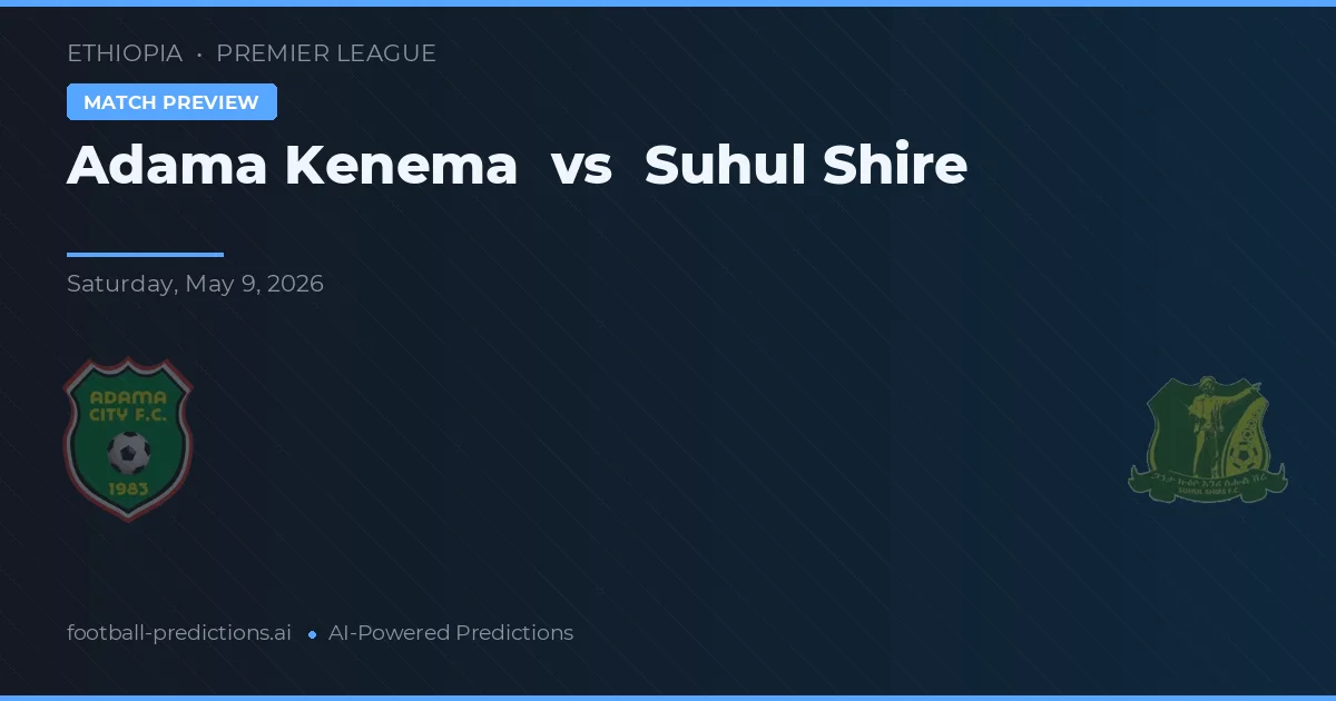 Adama Kenema vs Suhul Shire — typy i zapowiedź meczu