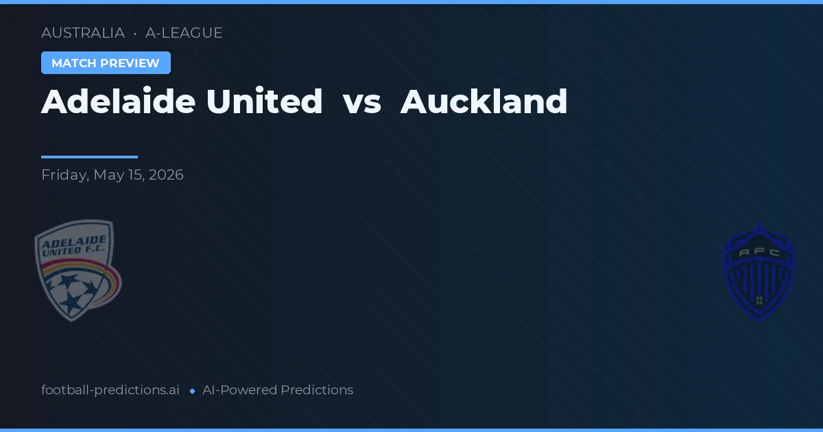 Adelaide United vs Auckland — typy i zapowiedź meczu