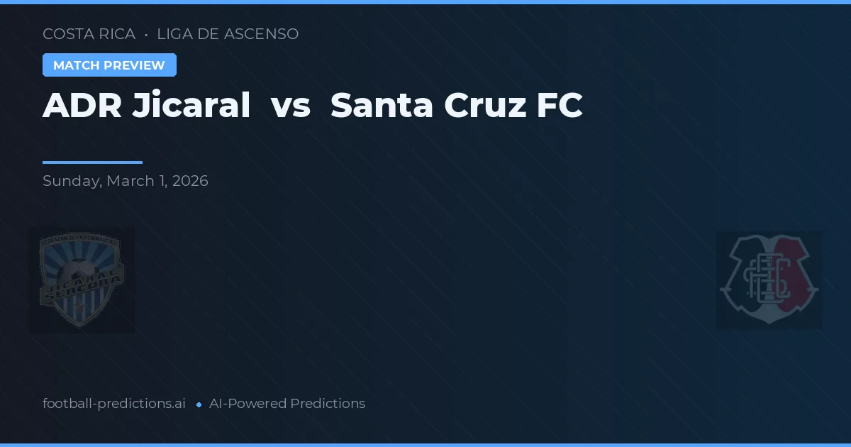 ADR Jicaral vs Santa Cruz FC — typy i zapowiedź meczu