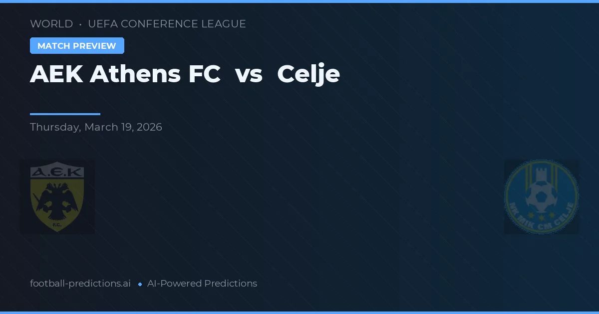AEK Ateny vs Celje — typy i zapowiedź meczu