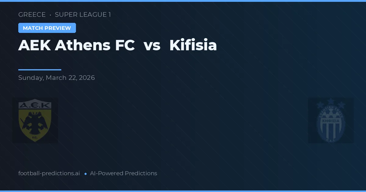 AEK Ateny vs Kifisia — typy i zapowiedź meczu