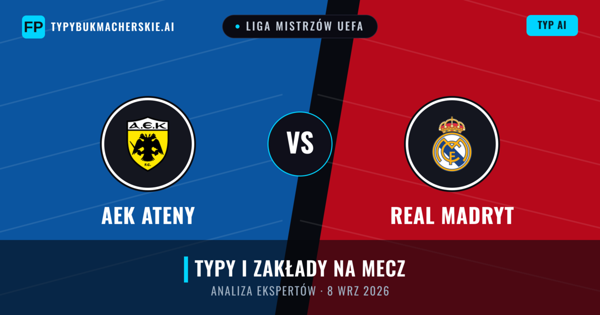 AEK Ateny vs Real Madryt — typy i zapowiedź meczu