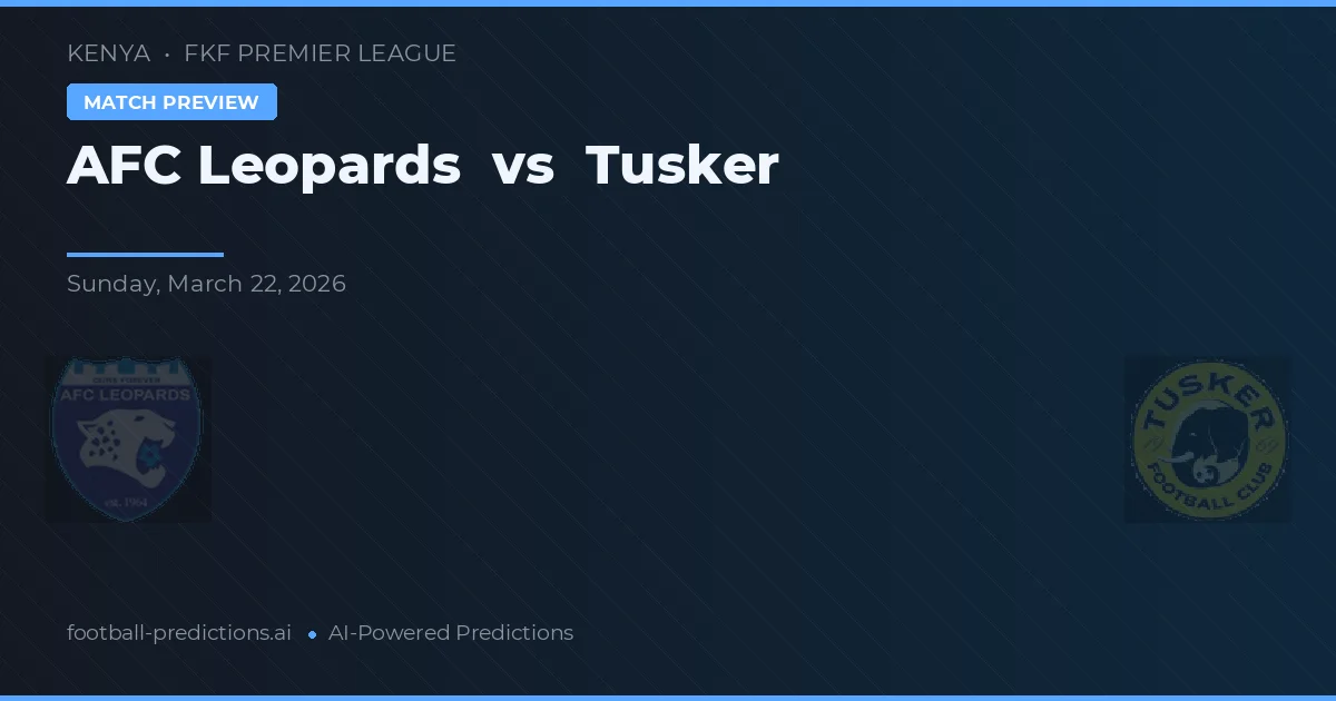 AFC Leopards vs Tusker — typy i zapowiedź meczu