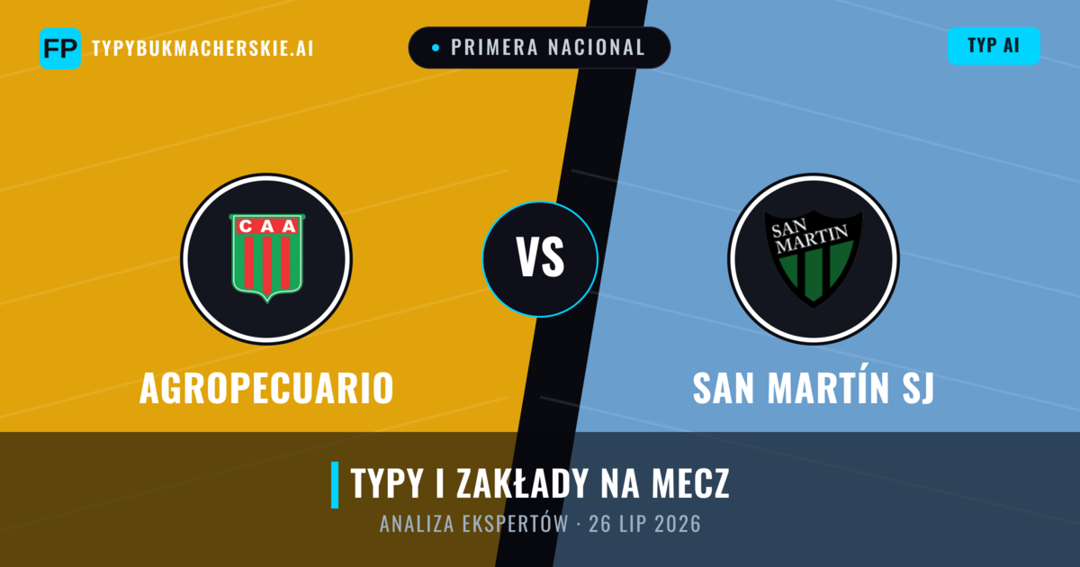 Agropecuario vs San Martín SJ — typy i zapowiedź meczu