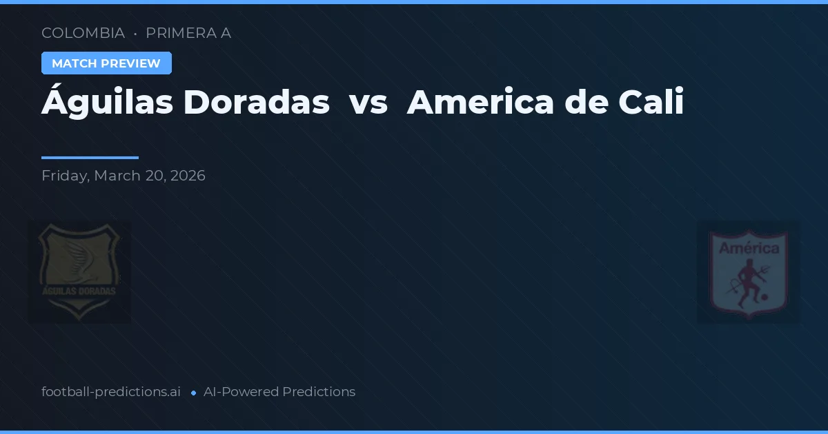 Águilas Doradas vs América Cali — typy i zapowiedź meczu