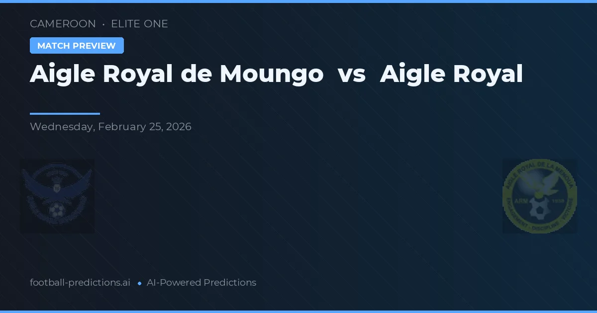 Aigle Royal de Moungo vs Aigle Royal — typy i zapowiedź meczu