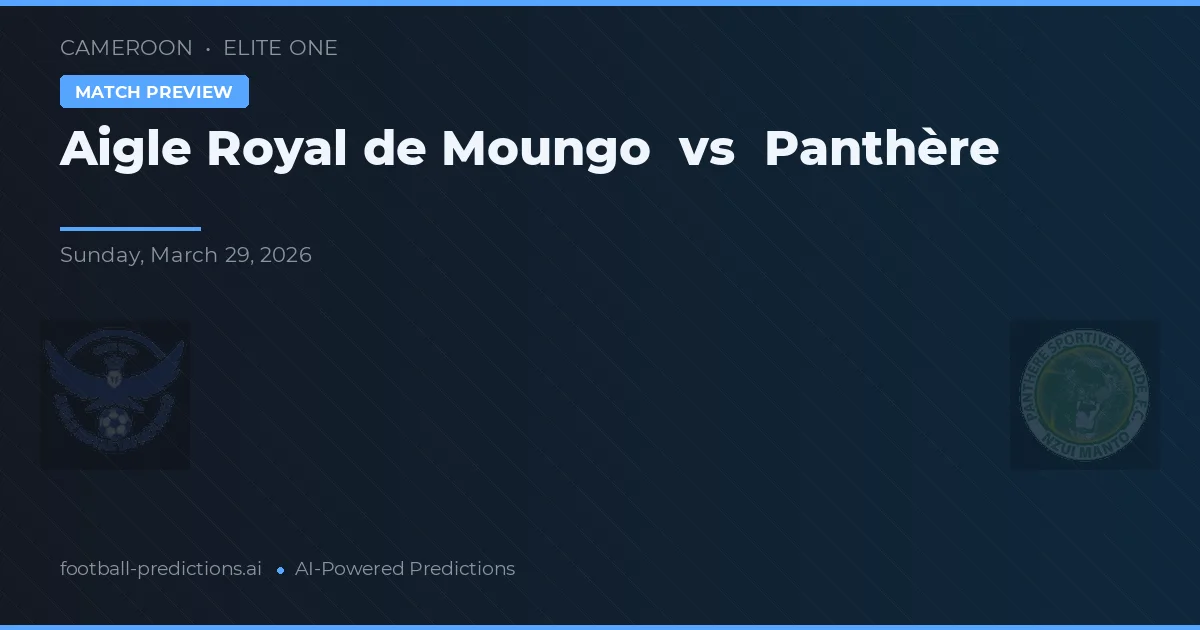 Aigle Royal de Moungo vs Panthère — typy i zapowiedź meczu