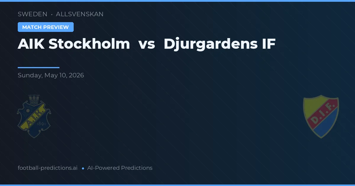 AIK Stockholm vs Djurgårdens IF — typy i zapowiedź meczu