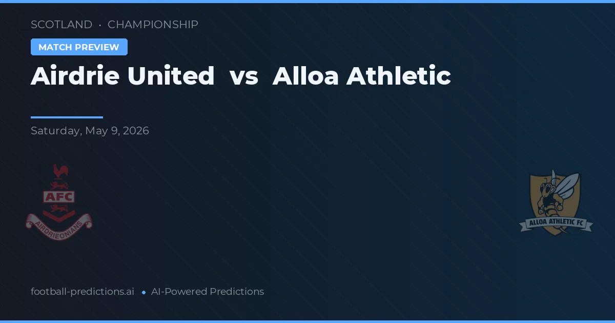 Airdrie United vs Alloa Athletic — typy i zapowiedź meczu