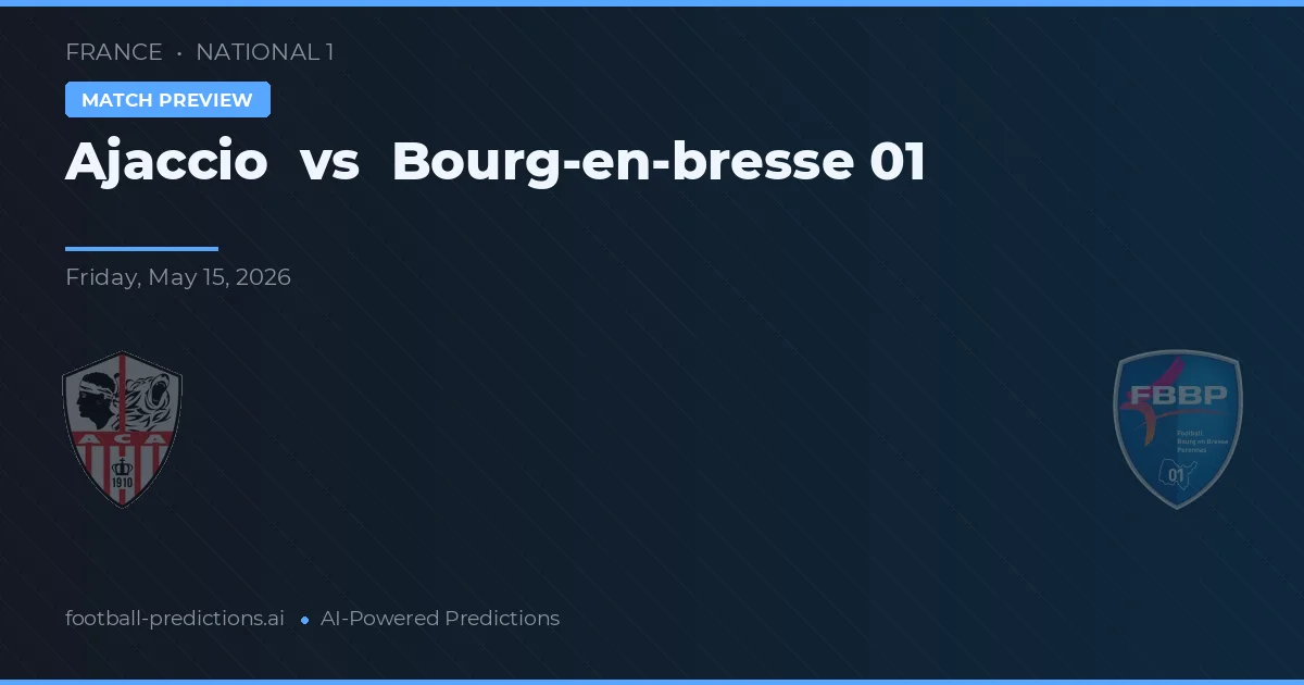 Ajaccio vs Bourg-en-Bresse 01 — typy i zapowiedź meczu