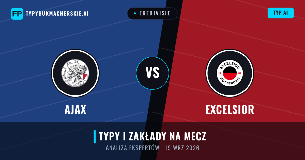 Ajax vs Excelsior — typy i zapowiedź meczu