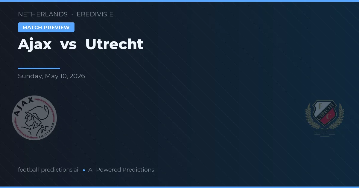Ajax vs Utrecht — typy i zapowiedź meczu
