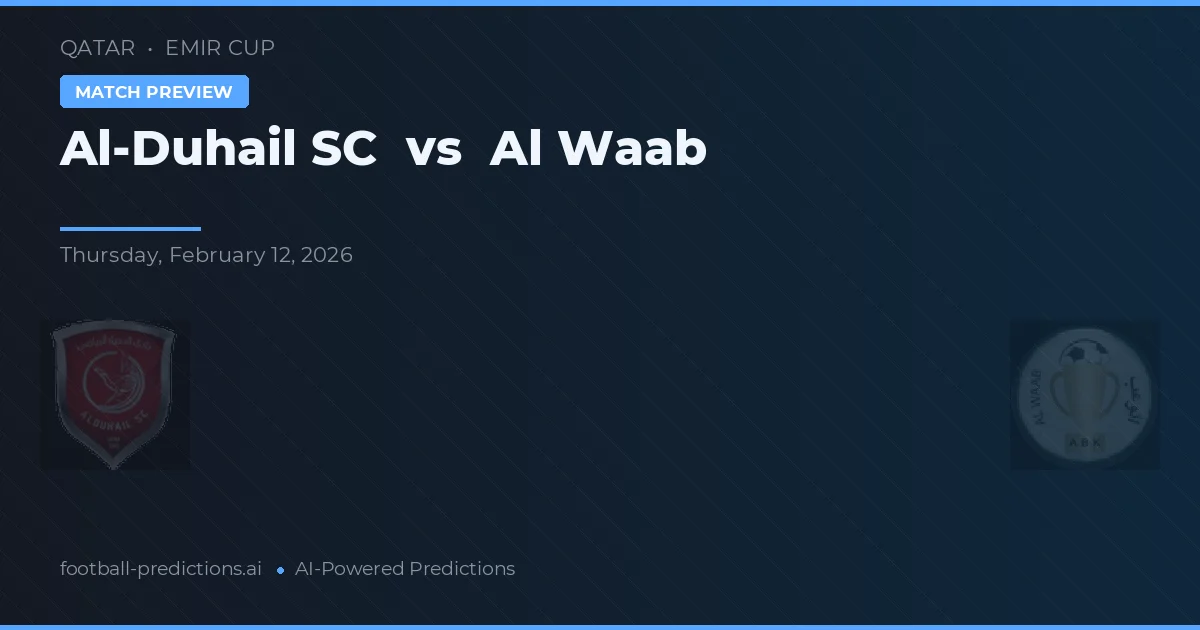 Al-Duhail SC vs Al Waab — typy i zapowiedź meczu
