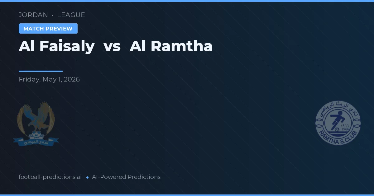 Al Faisaly vs Al Ramtha — typy i zapowiedź meczu