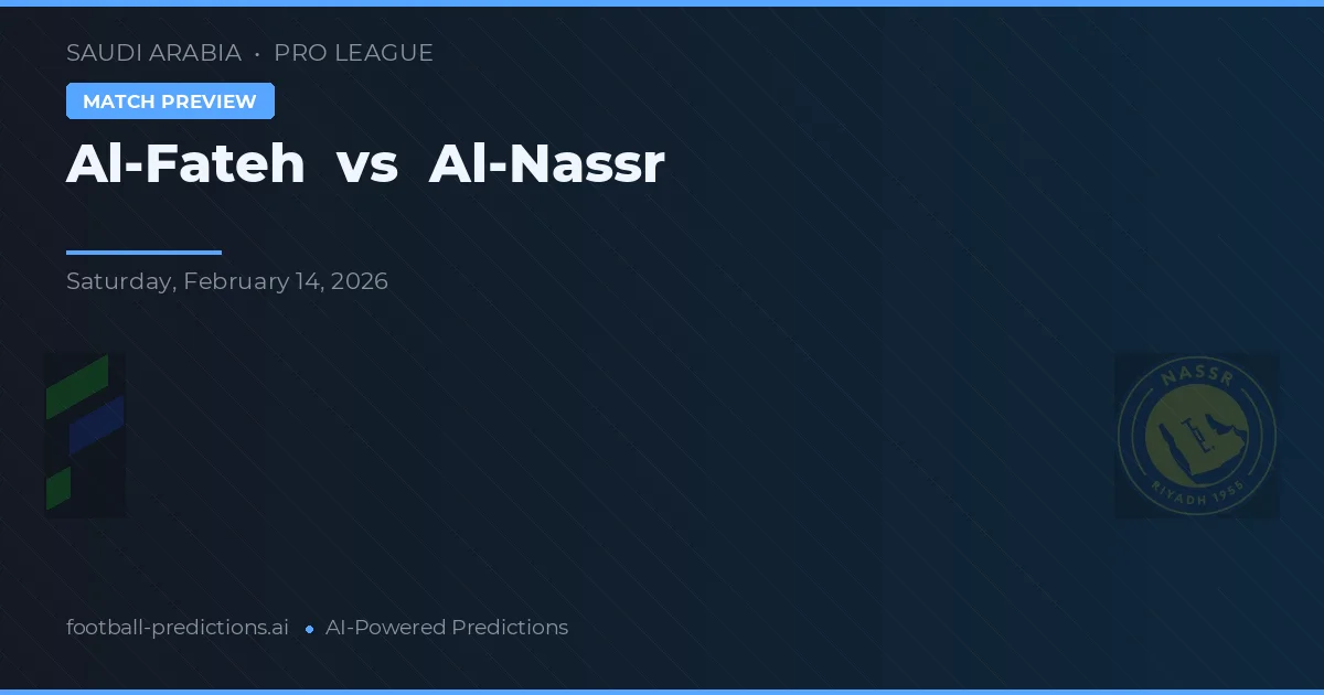 Al-Fateh vs Al-Nassr — typy i zapowiedź meczu