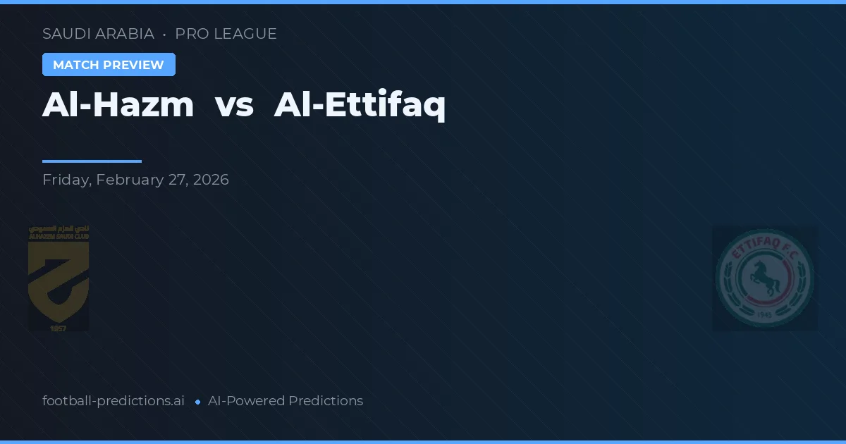 Al-Hazm vs Al-Ettifaq — typy i zapowiedź meczu