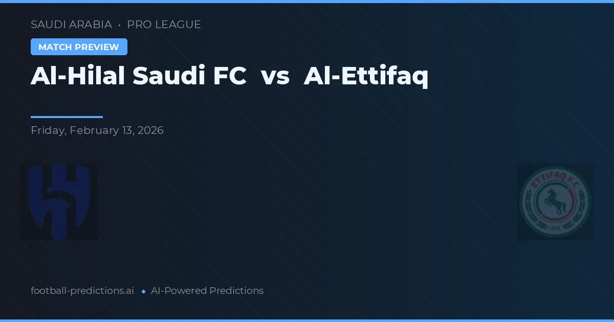 Al-Hilal Saudi FC vs Al-Ettifaq — typy i zapowiedź meczu
