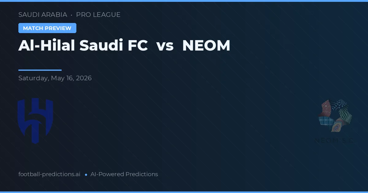 Al-Hilal Saudi FC vs NEOM — typy i zapowiedź meczu
