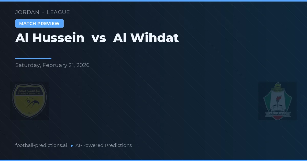 Al Hussein vs Al Wihdat — typy i zapowiedź meczu