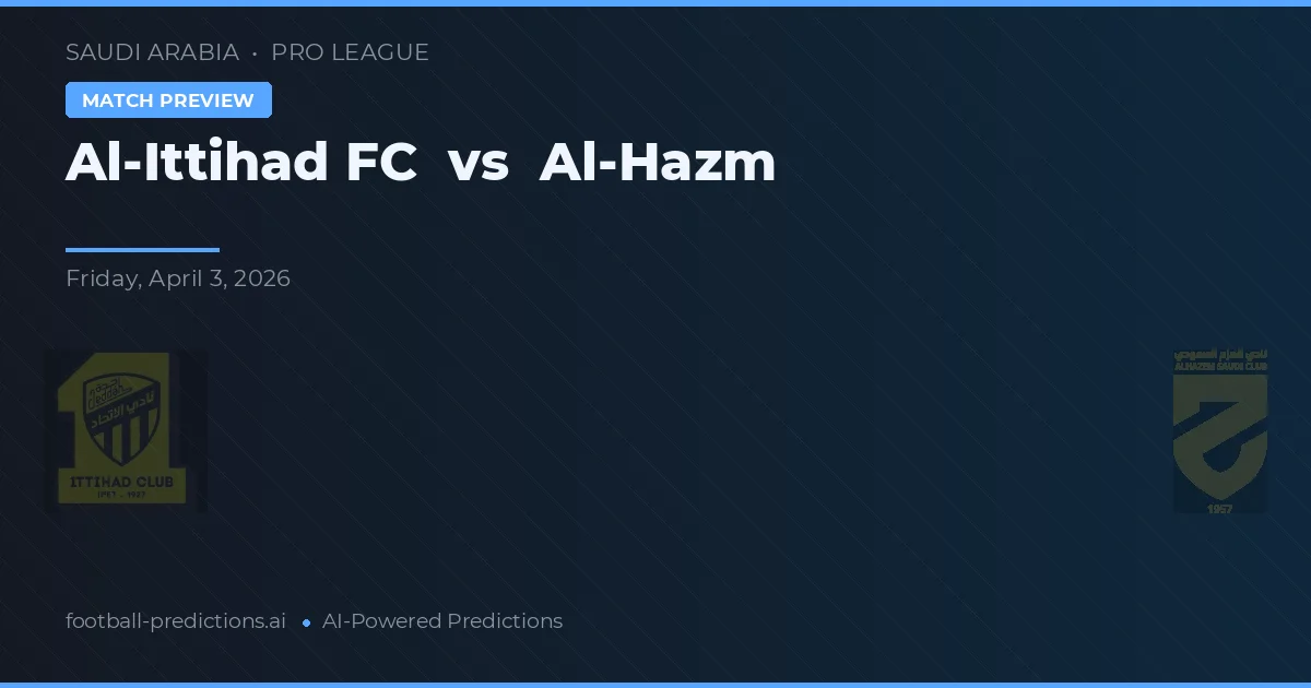 Al-Ittihad FC vs Al-Hazm — typy i zapowiedź meczu