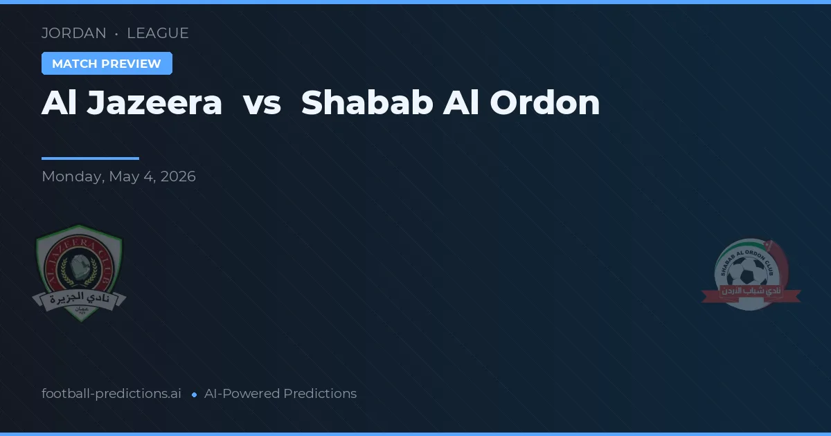 Al Jazeera vs Shabab Al Ordon — typy i zapowiedź meczu