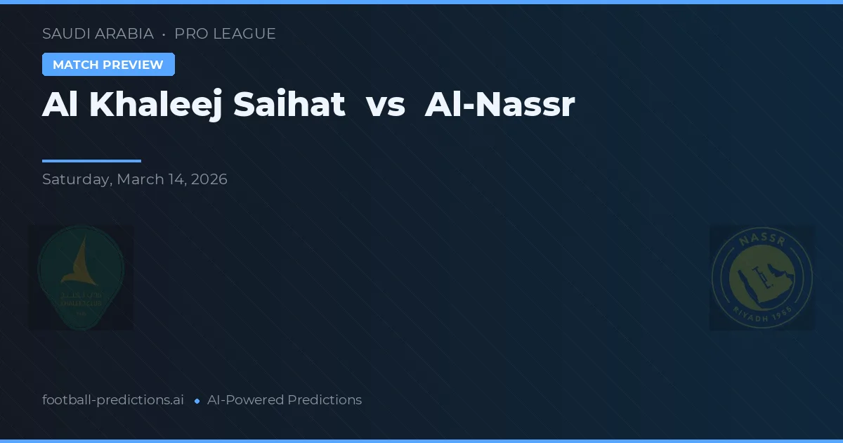Al Khaleej Saihat vs Al-Nassr — typy i zapowiedź meczu