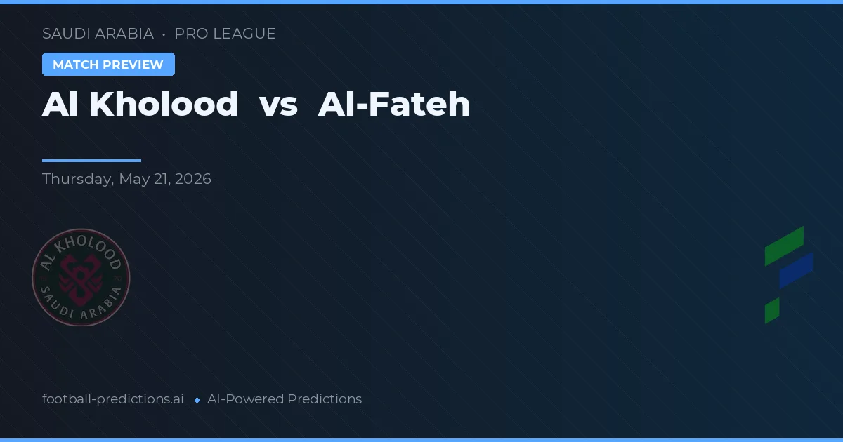 Al Kholood vs Al-Fateh — typy i zapowiedź meczu