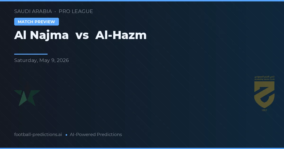Al Najma vs Al-Hazm — typy i zapowiedź meczu