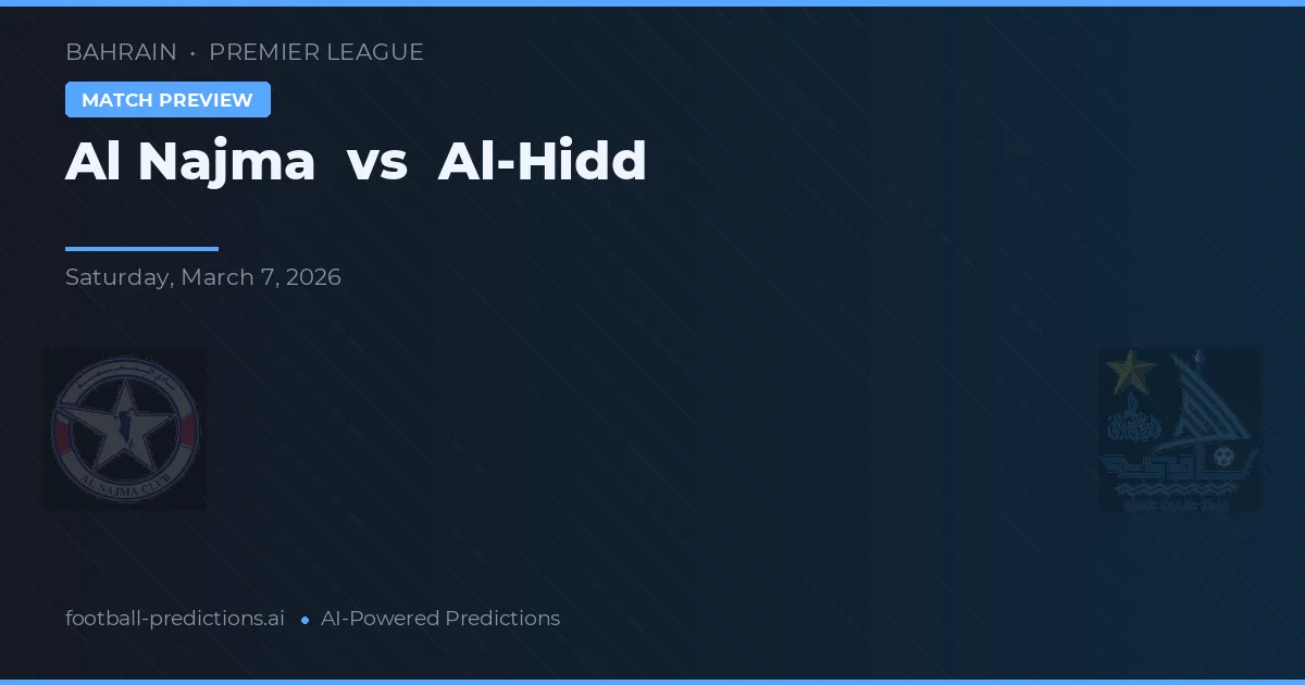 Al Najma vs Al-Hidd — typy i zapowiedź meczu