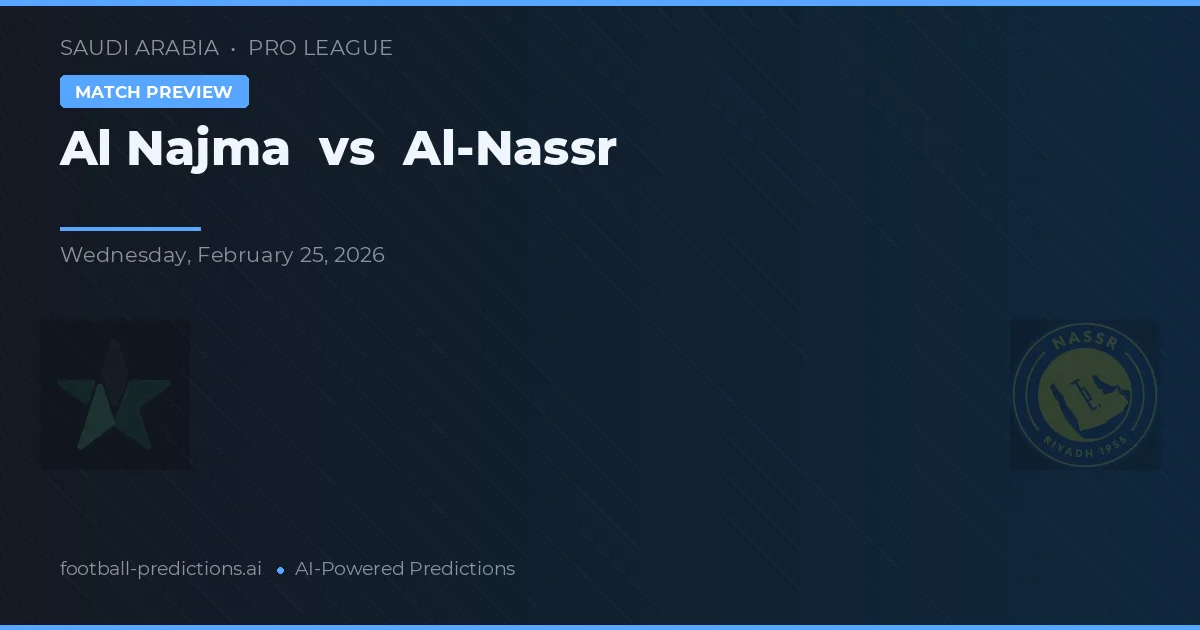 Al Najma vs Al-Nassr — typy i zapowiedź meczu